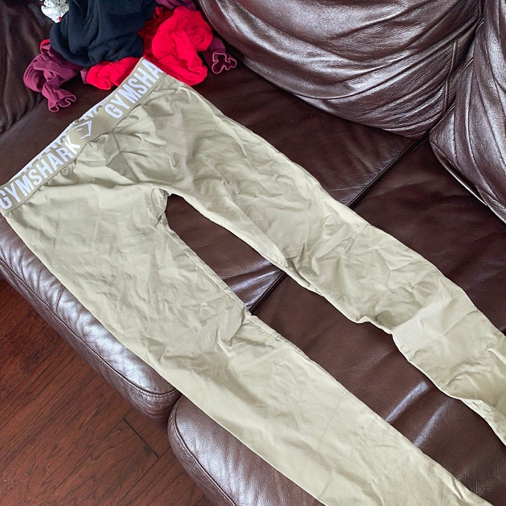 Green gym shark pants